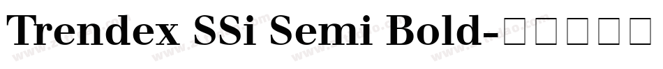 Trendex SSi Semi Bold字体转换